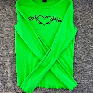 Wild fable neon green y2k long sleeve top